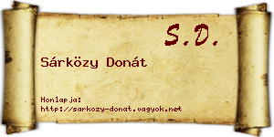 Sárközy Donát névjegykártya